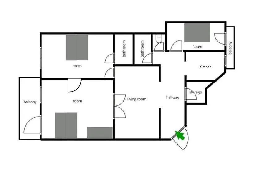 Apartment Central&Cozy Balcony!3Bdr 2Bth Budapest